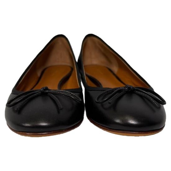 Celine Ballettflats mit Schleifendetail aus schwarzem Leder - Image 3