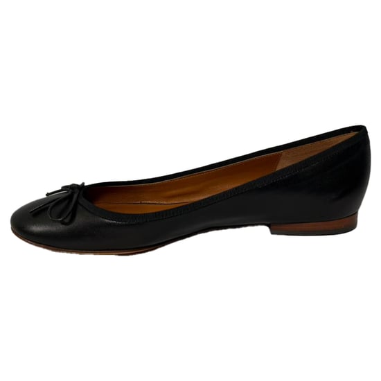 Celine Ballettflats mit Schleifendetail aus schwarzem Leder - Image 5