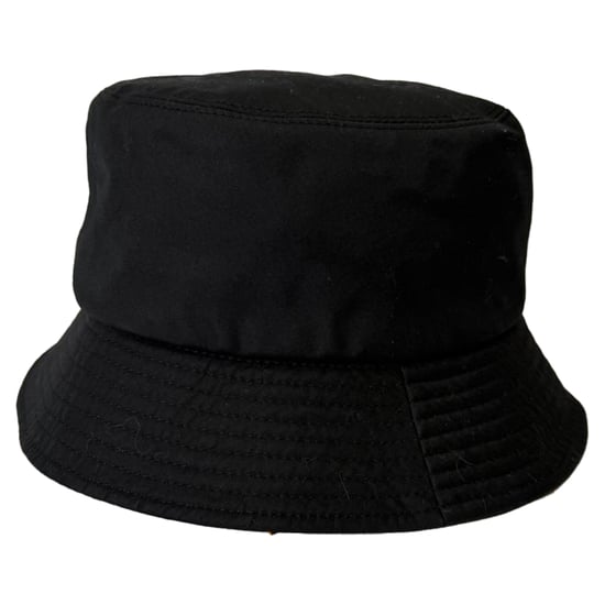Chanel CC Stickerei Bucket Hat aus schwarzem Baumwollstoff - Image 2