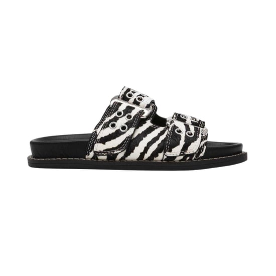 Steve Madden - "Agent" Zebramuster Badesandale für Damen (Weiß/Schwarz) - Image 1