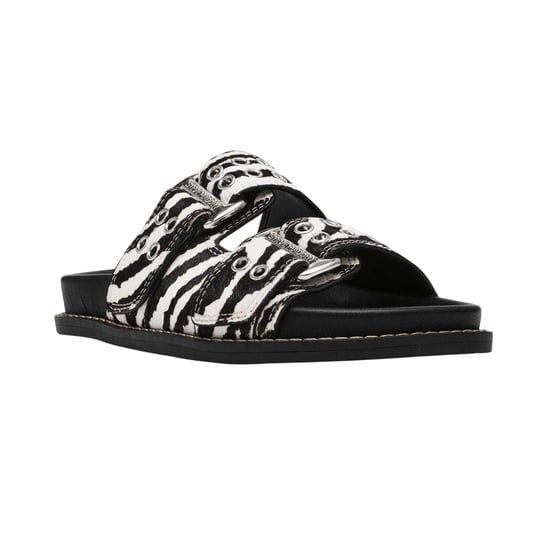 Steve Madden - "Agent" Zebramuster Badesandale für Damen (Weiß/Schwarz) - Image 3