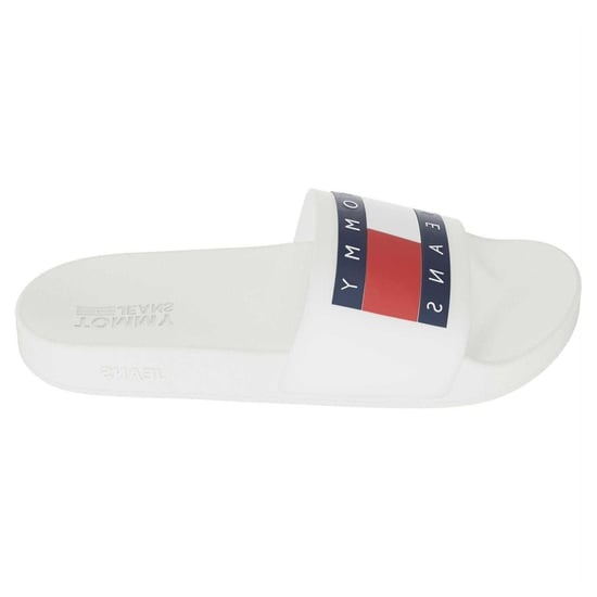 Tommy Jeans - Flaggenlogo Badesandale für Herren, geformtes Fußbett (Weiß) - Image 1