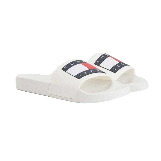 Tommy Jeans - Flaggenlogo Badesandale für Herren, geformtes Fußbett (Weiß) - Image 4