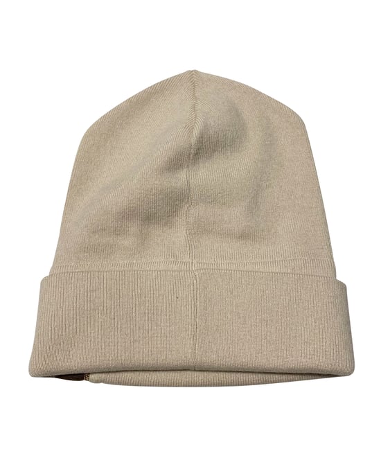 Brunello Cucinelli Strickmütze mit Monili aus beigem Kaschmir - Image 2