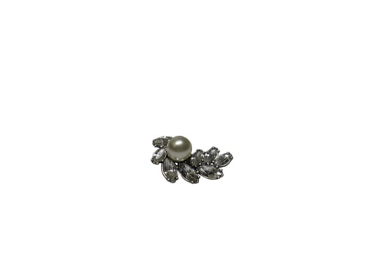 Tory Burch Clustered Crystal mit Perle Clip-On Ohrringe aus Silbermetall - Image 2