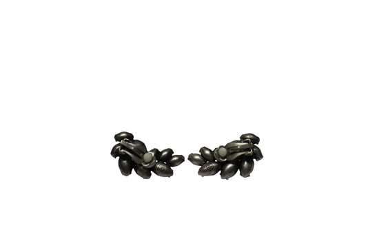 Tory Burch Clustered Crystal mit Perle Clip-On Ohrringe aus Silbermetall - Image 4