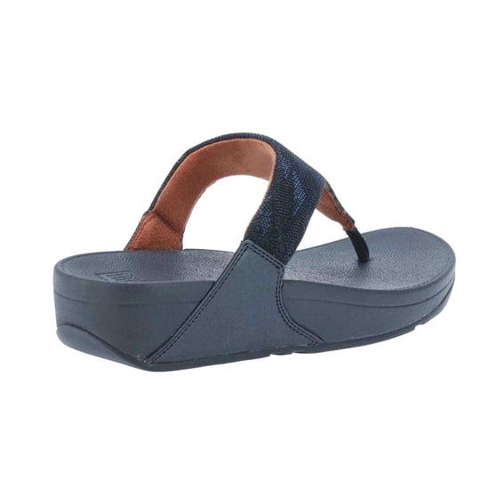 Fit Flop - "Lulu Glitz" Sandalen für Damen, Zehentrenner, Keilabsatz (Marine) - Image 2