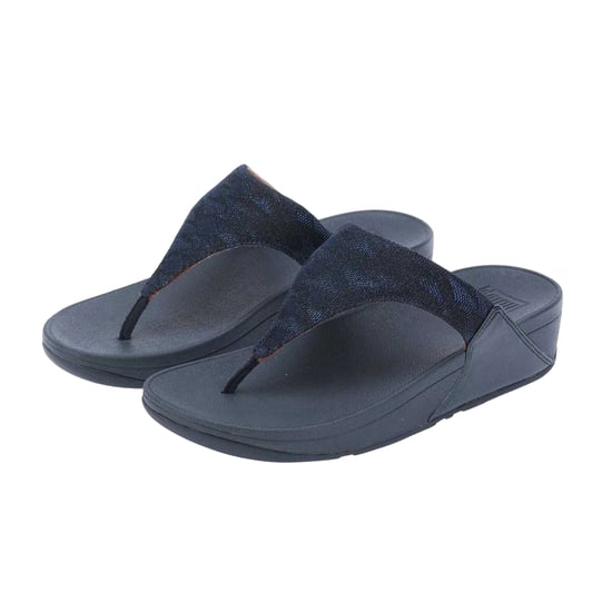 Fit Flop - "Lulu Glitz" Sandalen für Damen, Zehentrenner, Keilabsatz (Marine) - Image 5
