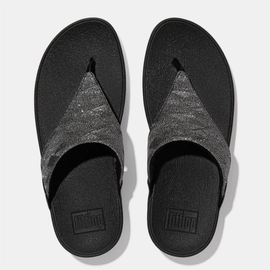 Fit Flop - "Lulu Glitz" Sandalen für Damen, Zehentrenner, Keilabsatz (Schwarz) - Image 3