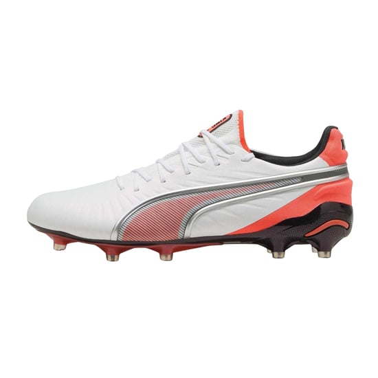Puma - "King Ultimate" Fußballschuhe mit festem Boden für Herren (Weiß/Rot) - Image 3