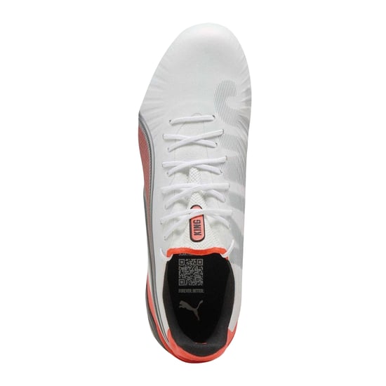 Puma - "King Ultimate" Fußballschuhe mit festem Boden für Herren (Weiß/Rot) - Image 4