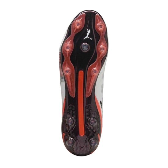 Puma - "King Ultimate" Fußballschuhe mit festem Boden für Herren (Weiß/Rot) - Image 5