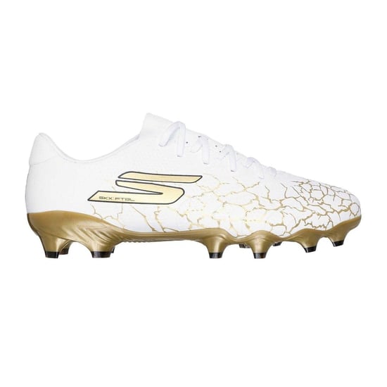 Skechers - "SKX 1.5" Zerbrochen Fußballschuhe mit festem Boden für Herren/Damen Unisex (Weiß/Gold) - Image 1