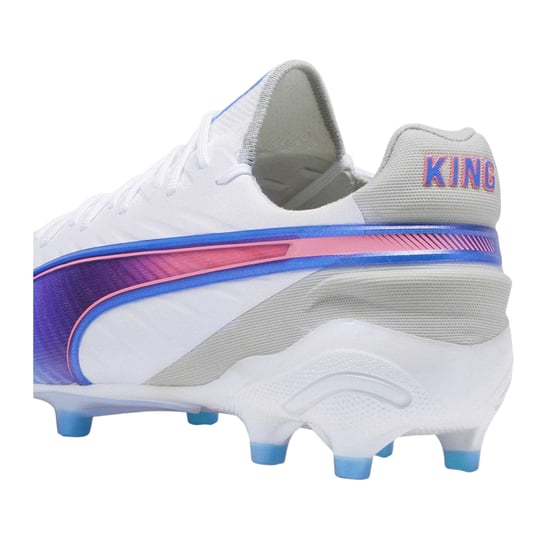 Puma - "King Ultimate" Fußballschuhe mit festem Boden für Herren (Weiß/Blau/Grau) - Image 2