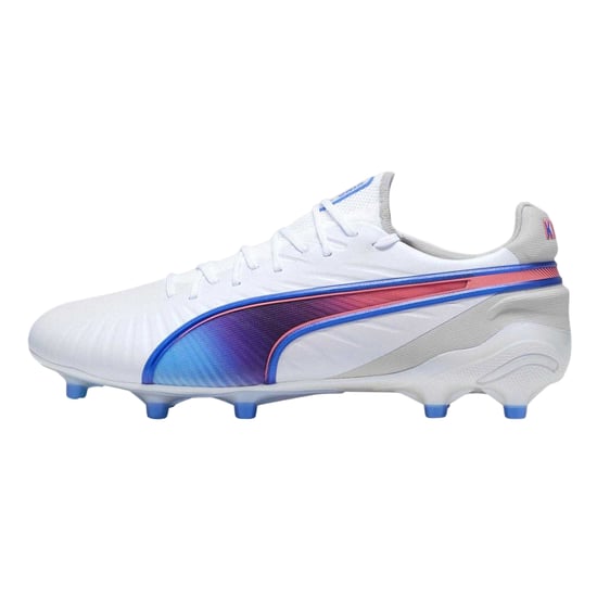 Puma - "King Ultimate" Fußballschuhe mit festem Boden für Herren (Weiß/Blau/Grau) - Image 3