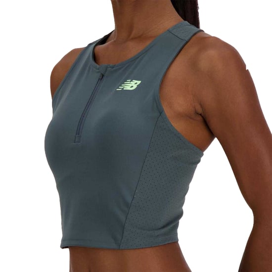 New Balance - Ärmelloses Oberteil für Damen, Rennen, Anliegend (Grau) - Image 3