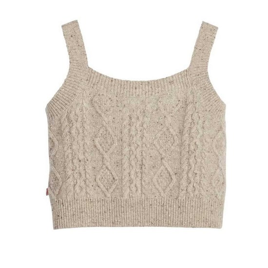 Levis - Ärmelloses Oberteil für Damen, kurz geschnitten (Haferflocken meliert) - Image 2