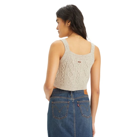 Levis - Ärmelloses Oberteil für Damen, kurz geschnitten (Haferflocken meliert) - Image 3