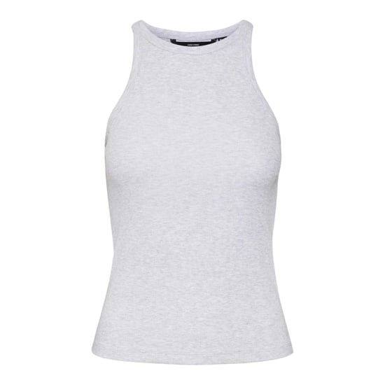 Vero Moda - Ärmelloses Oberteil für Damen, Rundhalsausschnitt, gerippt, Regulär (Hellgrau meliert) - Image 1