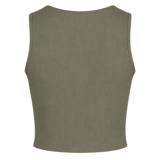 Pieces - Ärmelloses Oberteil für Damen, kurz geschnitten, Schmal, Ärmellos (Tiefgrün) - Image 2