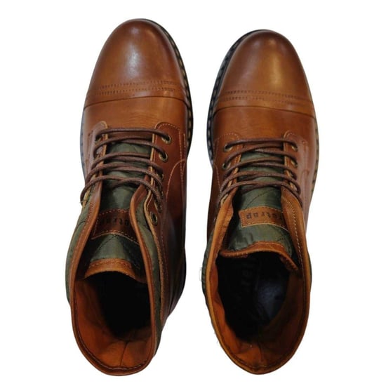 Firetrap - "Aubin Mess" Gesteppt Stiefeletten für Jungen, Leder, Stichdetail (Hellbraun) - Image 5