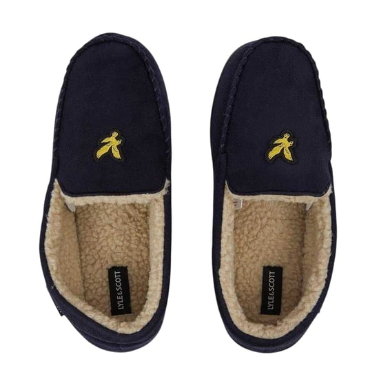 Lyle & Scott - "Aspen" Mokassin-Hausschuhe für Herren, Wildlederimitat (Marine) - Image 2