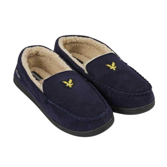 Lyle & Scott - "Aspen" Mokassin-Hausschuhe für Herren, Wildlederimitat (Marine) - Image 3