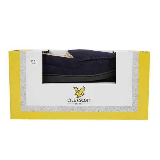 Lyle & Scott - "Aspen" Mokassin-Hausschuhe für Herren, Wildlederimitat (Marine) - Image 4