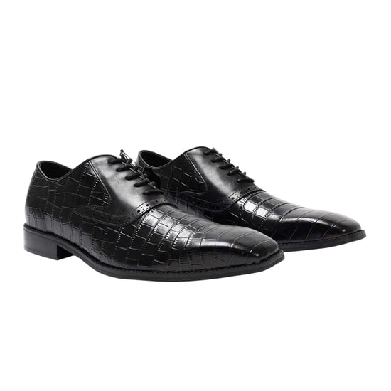 Giorgio - Krokodil Oxford-Schuhe für Herren, Vollnarbenleder (Schwarz) - Image 3