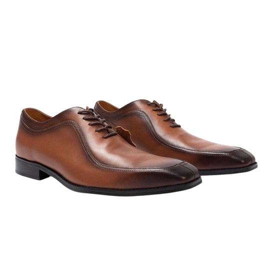 Giorgio - Formelle Schuhe für Herren, Vollnarbenleder, Niedriger Absatz (Braun) - Image 3