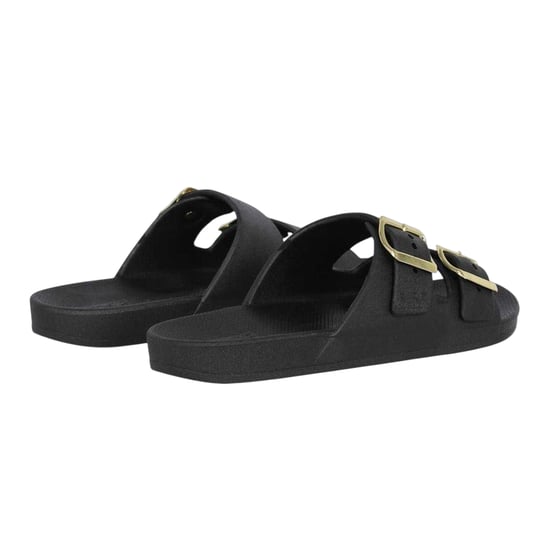 Biba - Badesandale für Damen, Zweifach-Schnalle, Flach (Schwarz) - Image 2