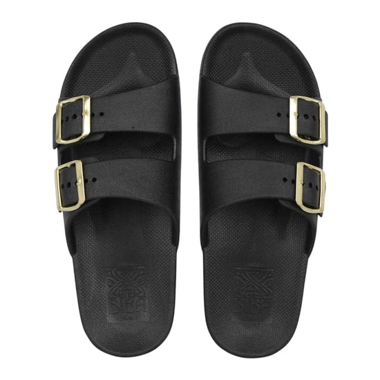 Biba - Badesandale für Damen, Zweifach-Schnalle, Flach (Schwarz) - Image 4