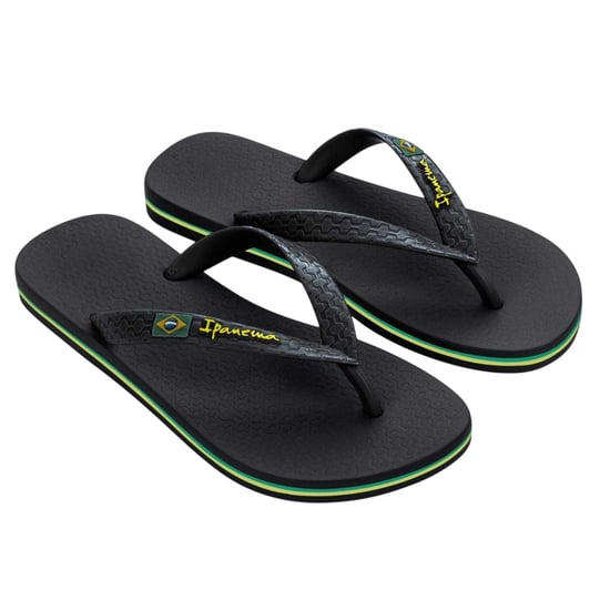 Ipanema - Brasilianische Flagge Flipflops für Damen, Flach (Schwarz) - Image 1