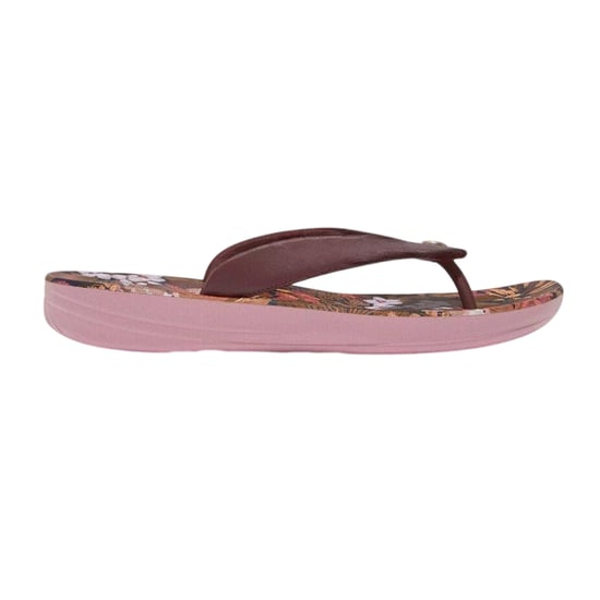 FitFlop - "Jim Thompson" Flipflops für Damen, Leder, Plattform-Absatz (Braun) - Image 1