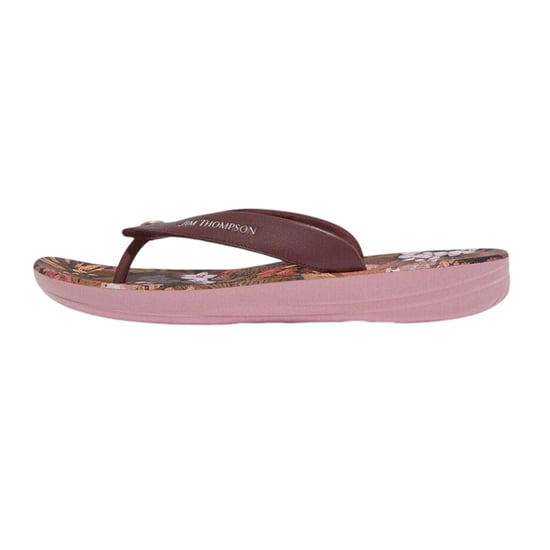 FitFlop - "Jim Thompson" Flipflops für Damen, Leder, Plattform-Absatz (Braun) - Image 2