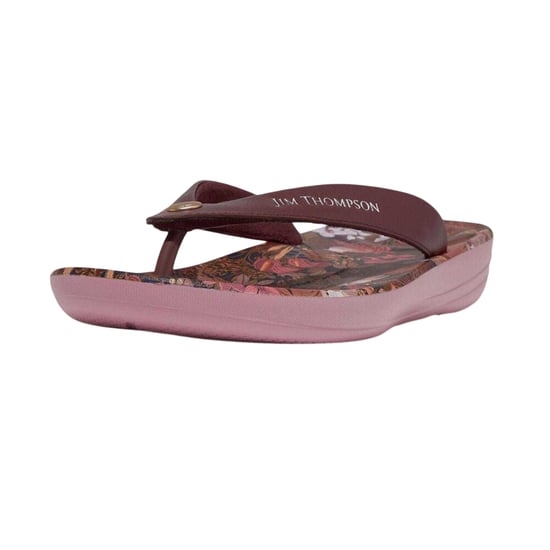 FitFlop - "Jim Thompson" Flipflops für Damen, Leder, Plattform-Absatz (Braun) - Image 5