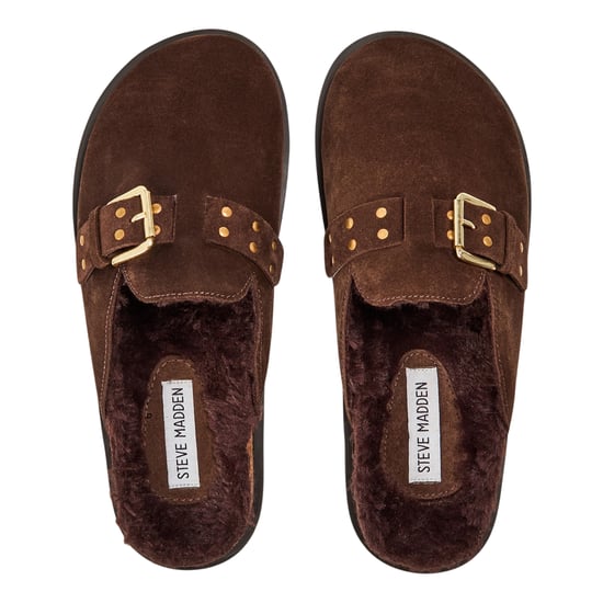 Steve Madden - "Evergreen" Clogs für Damen, Wildleder, mit Schnalle, Flach (Braun) - Image 3