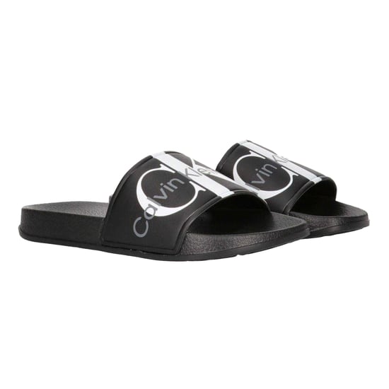 Calvin Klein - Logo Pantoffeln für Herren/Damen Unisex, Open Toe, Flach (Schwarz) - Image 3