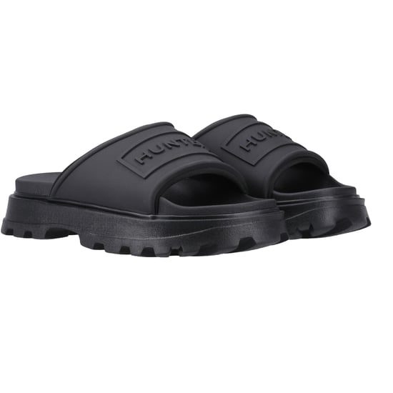 Hunter - Herren/Damen Unisex Badesandale "Stacked" (Schwarz) - Image 2