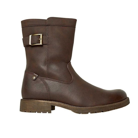 Nicholas Deakins - "Chad" Motorrad-Stiefel für Herren, Low Block Heel (Braun) - Image 1