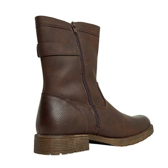 Nicholas Deakins - "Chad" Motorrad-Stiefel für Herren, Low Block Heel (Braun) - Image 2