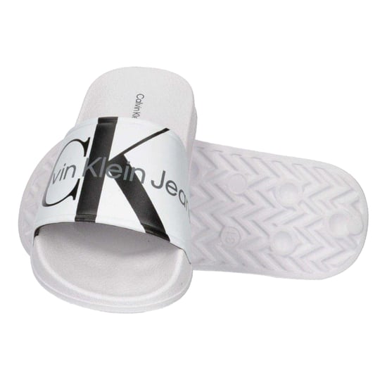 Calvin Klein - Logo Pantoffeln für Herren/Damen Unisex, Open Toe, Flach (Weiß) - Image 4