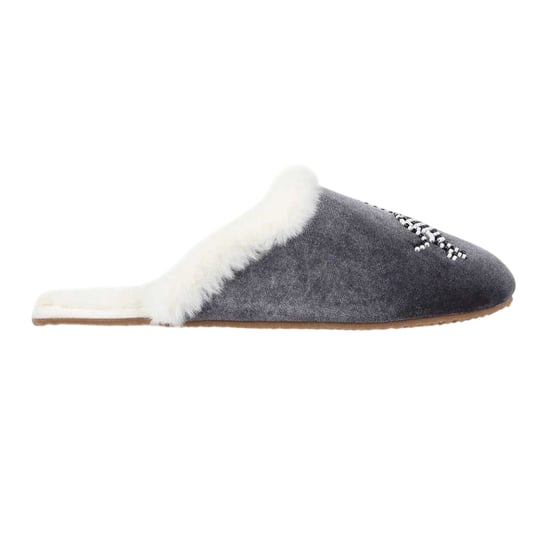 Biba - Perlen-besetzt Pantoffeln für Damen (Weiß/Schwarz) - Image 1