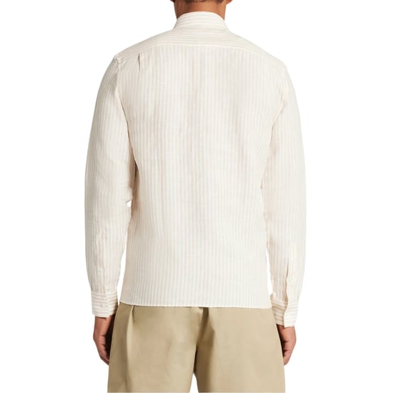 Lacoste - Button-Down-Hemd für Herren, Leinen, Regulär (Weiß) - Image 2