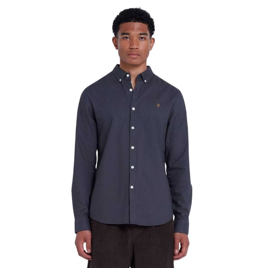 Farah - Button-Down-Hemd für Herren, Schmal, Langärmlig (Holzkohle) - Image 3