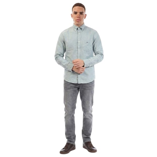 Gant - Button-Down-Hemd für Herren, Oxford Baumwolle (Grün) - Image 1