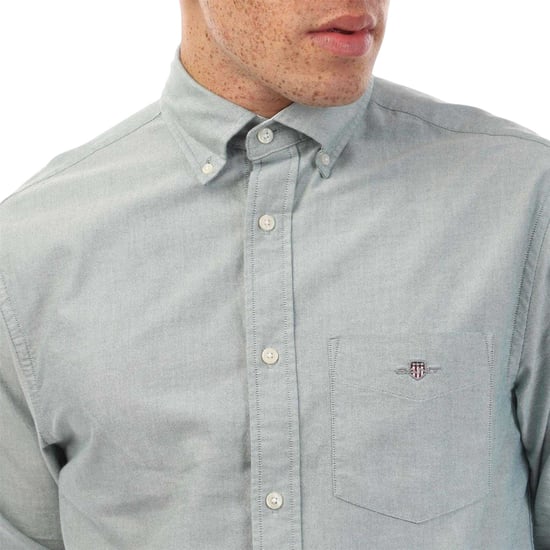 Gant - Button-Down-Hemd für Herren, Oxford Baumwolle (Grün) - Image 2