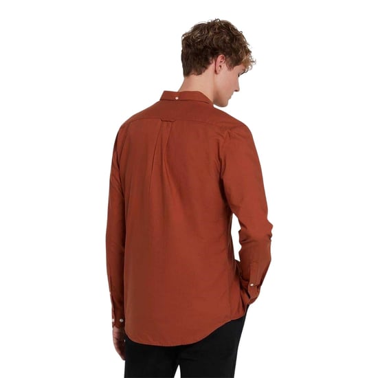 Farah - Button-Down-Hemd für Herren, Oxford-Stil, Langärmlig (Teakholz Braun) - Image 2