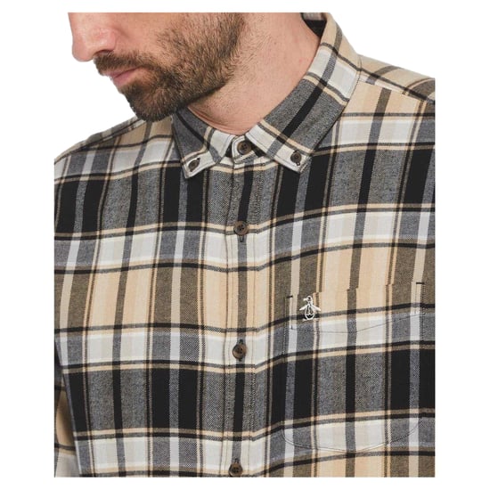 Original Penguin - Hemd für Herren, Regulär (Schwarz/Beige) - Image 3