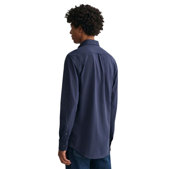 Gant - Button-Down-Hemd für Herren, Baumwolle Piqué, Regulär (Marine) - Image 2